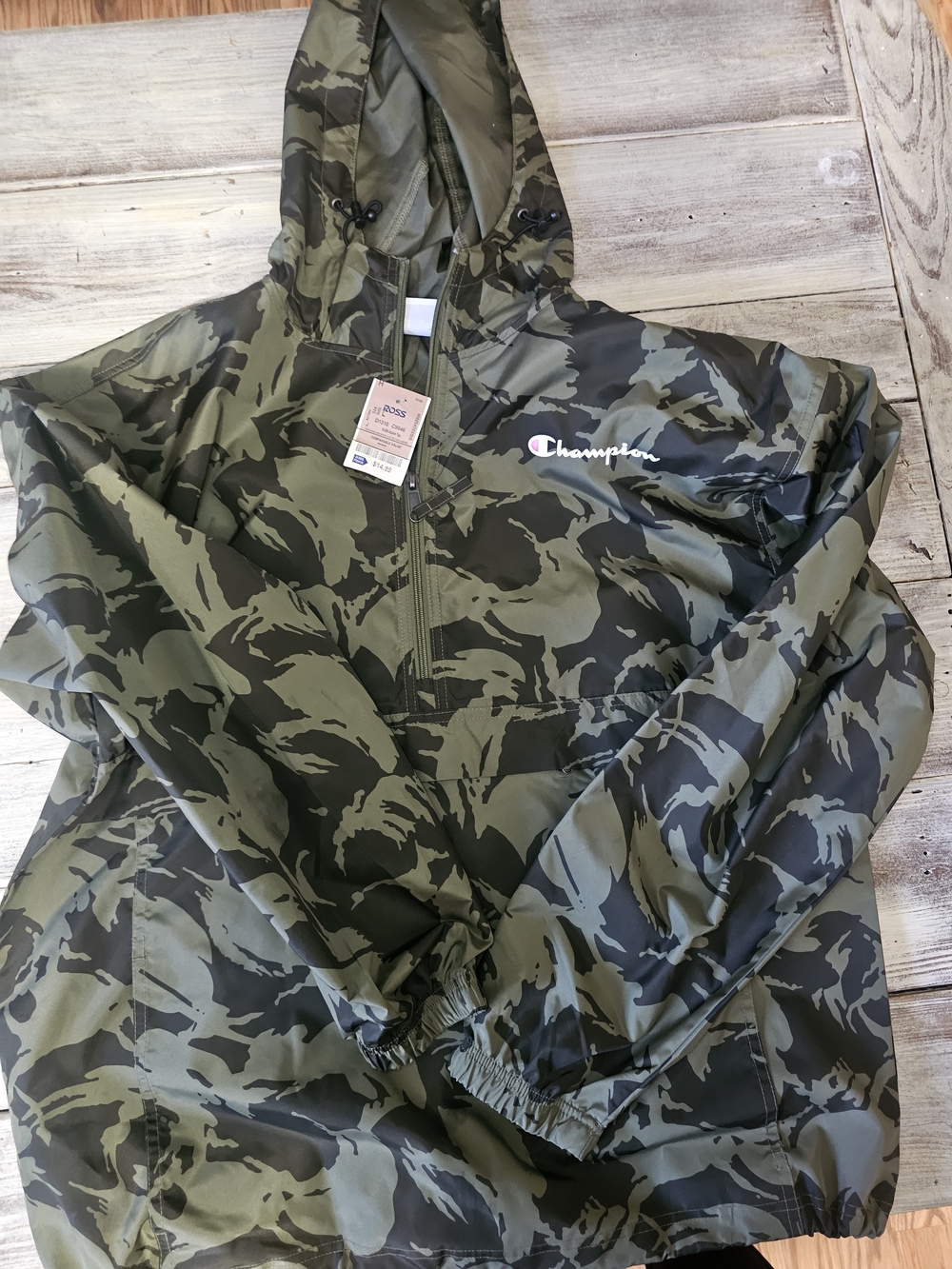 Champion Olive Green Camo Zip Hoodie